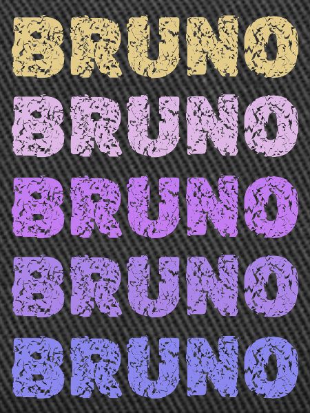 Bruno Repeated Pastel Letters