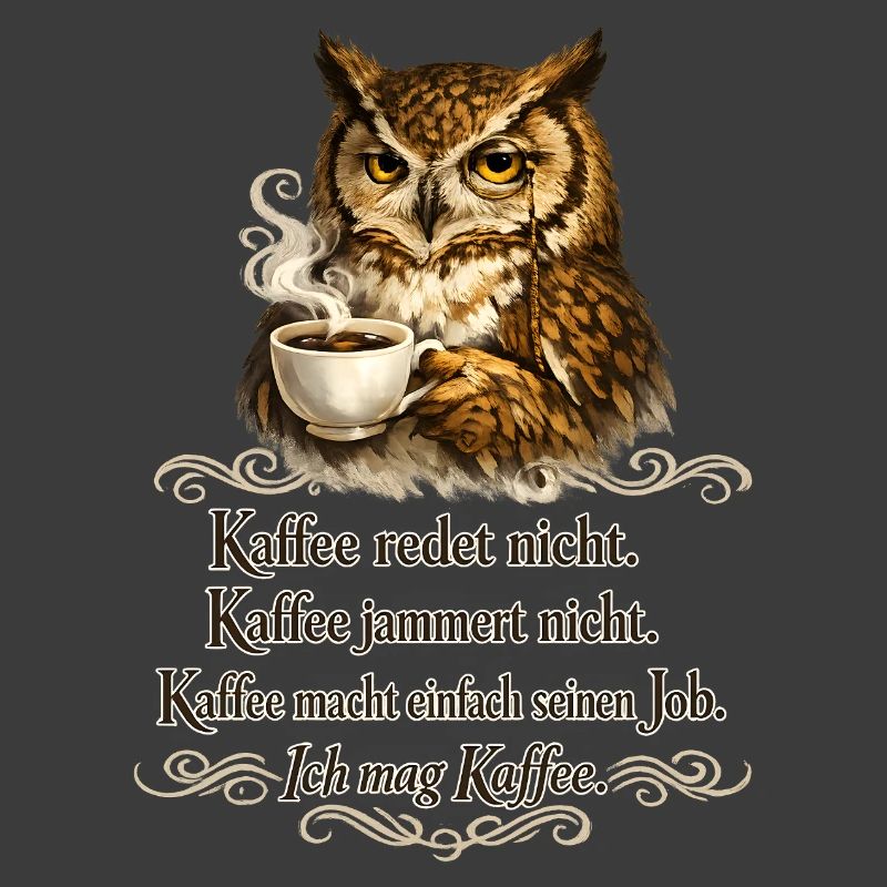 Kaffee Redet Nicht Eule Spruch