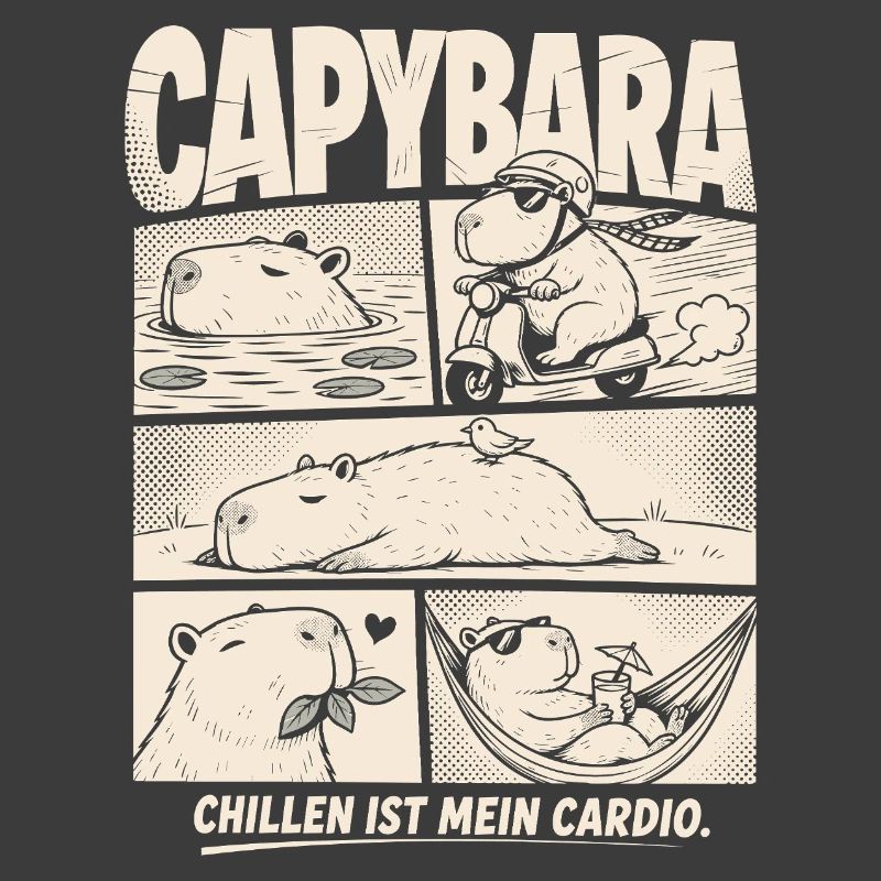 Capybara Chill Comic Entspannung Humor
