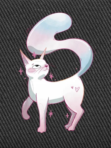 Cute cat trans pride