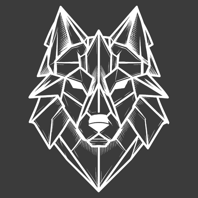 Geometrisches Wolfslogo