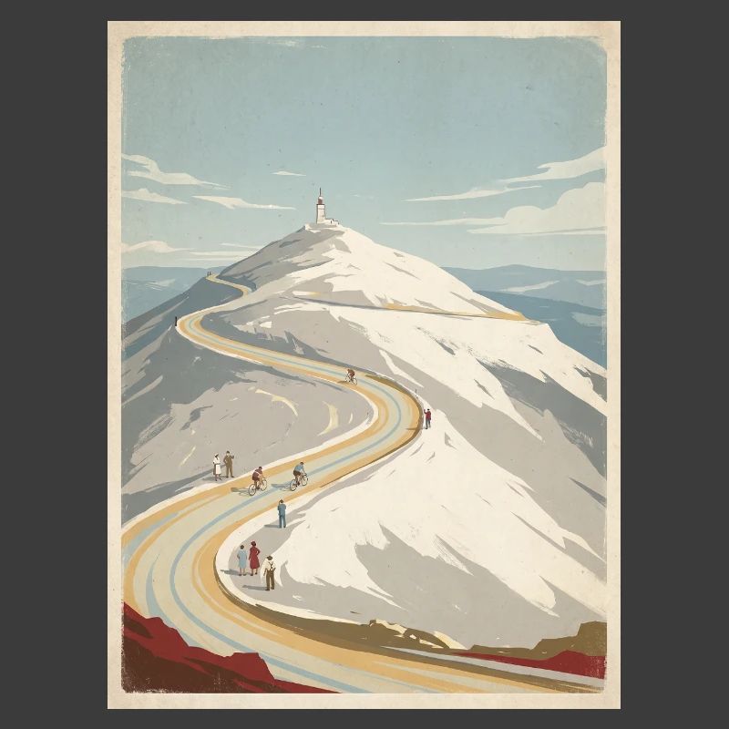 Ventoux Summit Road – Radfahrer-Erinnerung