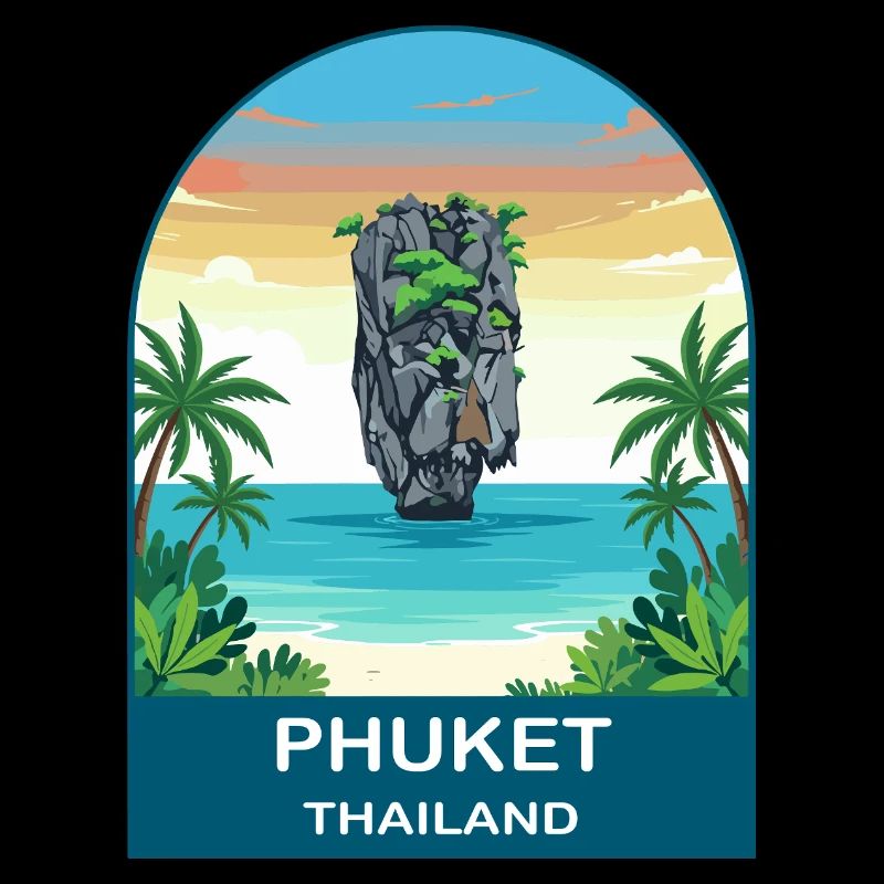 Phuket Thaïlande Bond Island Design de voyage