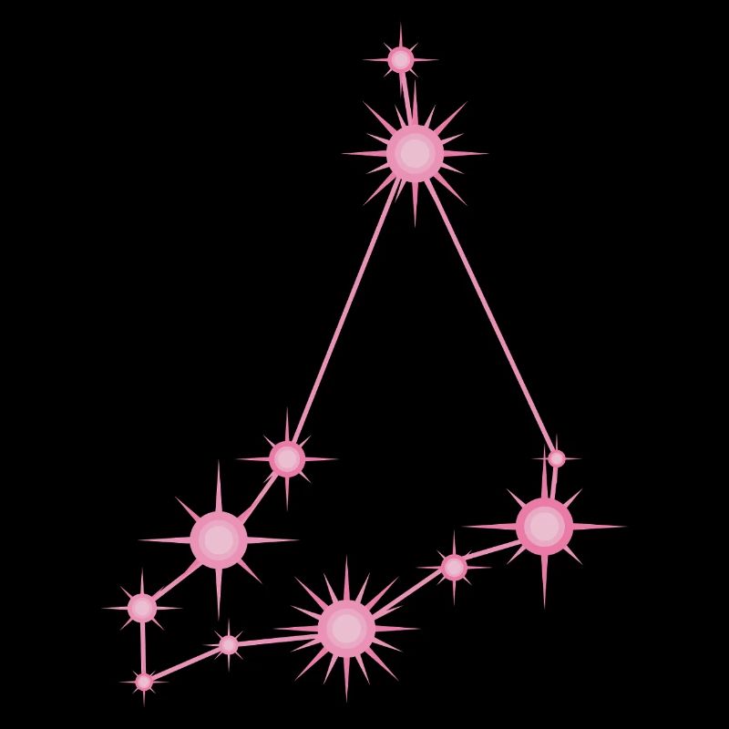 Steinbockstern Sternbild Tierkreis Pastellrosa