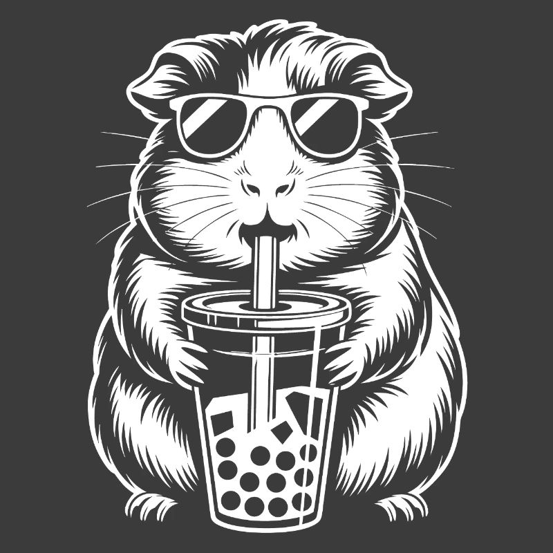 Guinea pig with bubble tea
