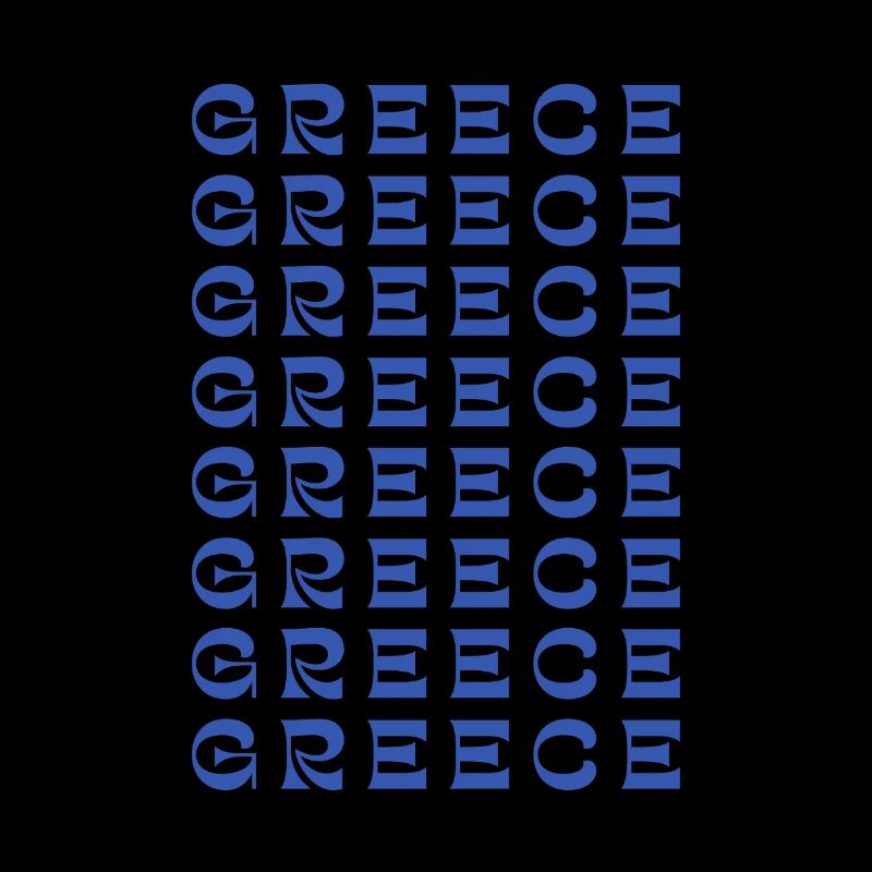 Typographie du Bleu de la Grille de Grèce