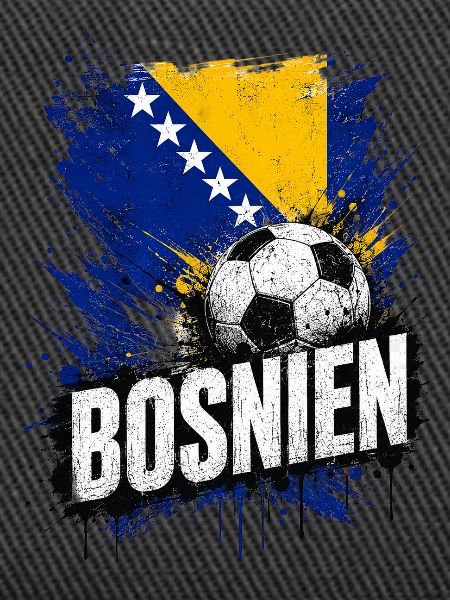 Bosnien Fußball Flagge