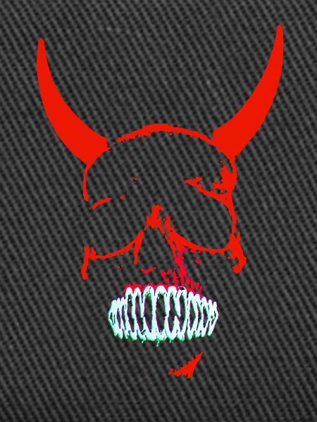 Red Demon Skull Neon