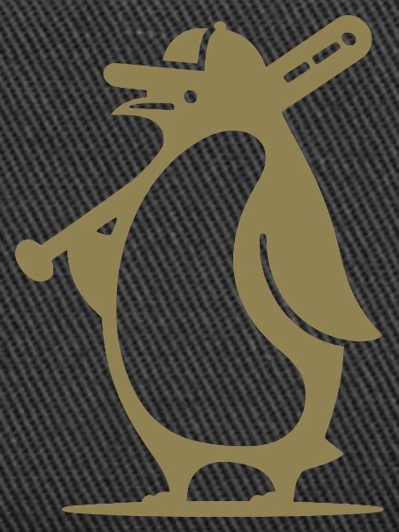 Pinguin Baseballspieler Silhouette