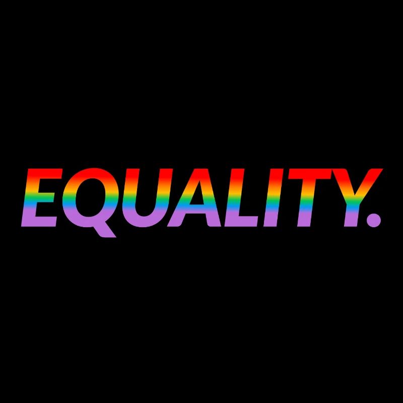 EQUALITY - rainbow text - LGBT pride month