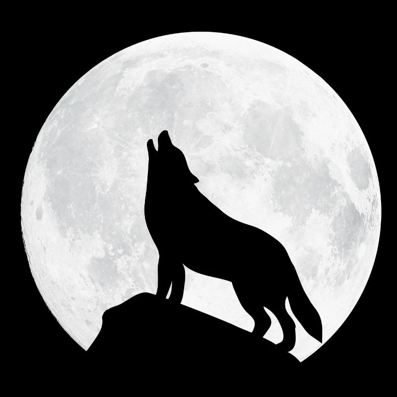 Loup hurlant / Lune