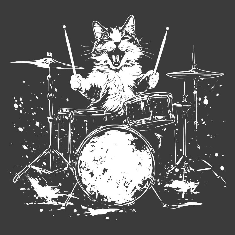 Cat Drums Drummer Drums Drummer Rock