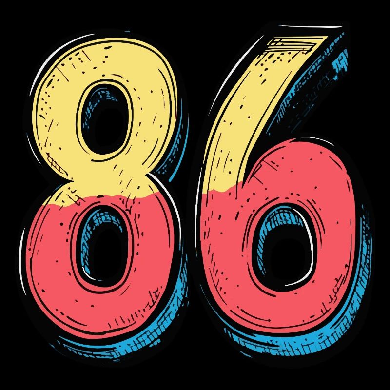 86 Zahl Comic