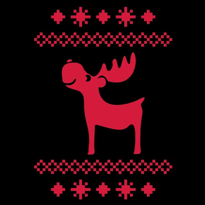 Moose reindeer deer christmas Norwegian pattern