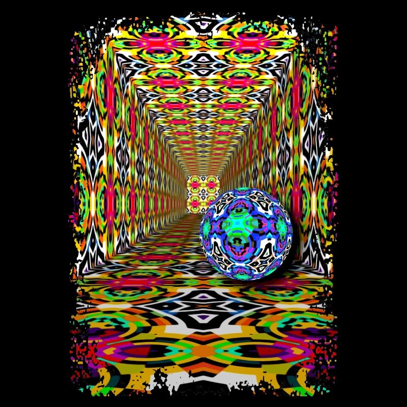 psychedelic kaleidoscope ball