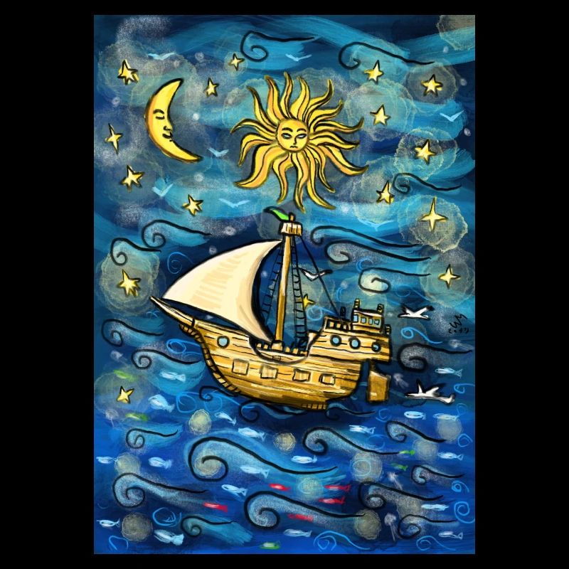 Schiff im Sternenmeer