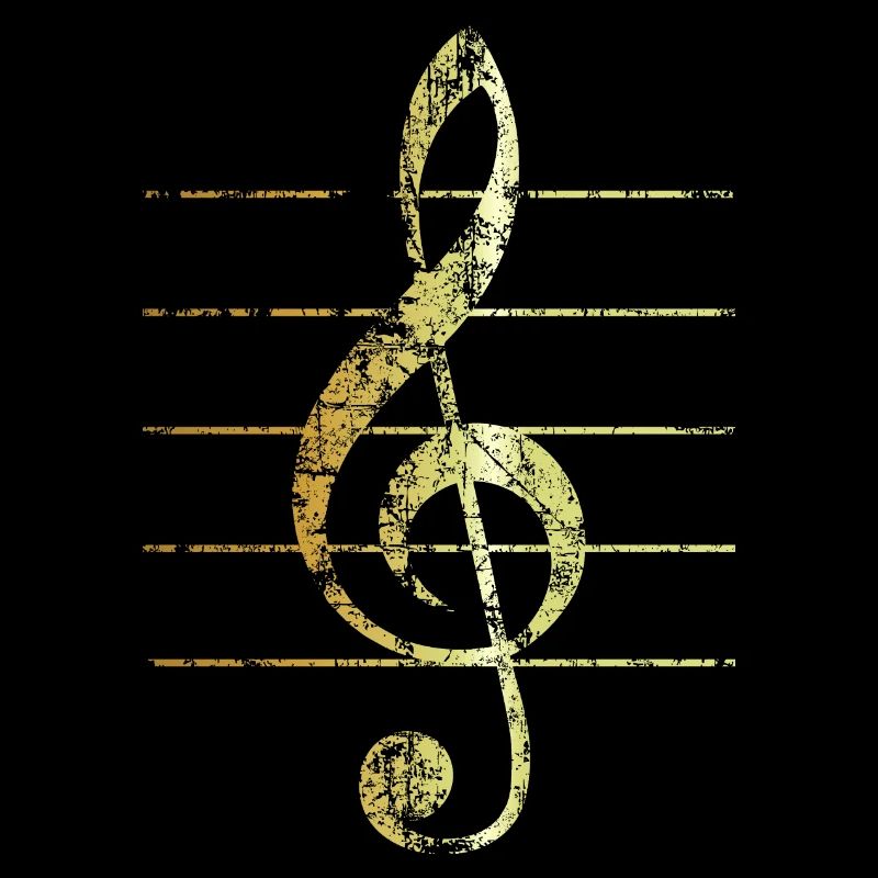 G-Clef - Treble Clef (Ancient Gold)