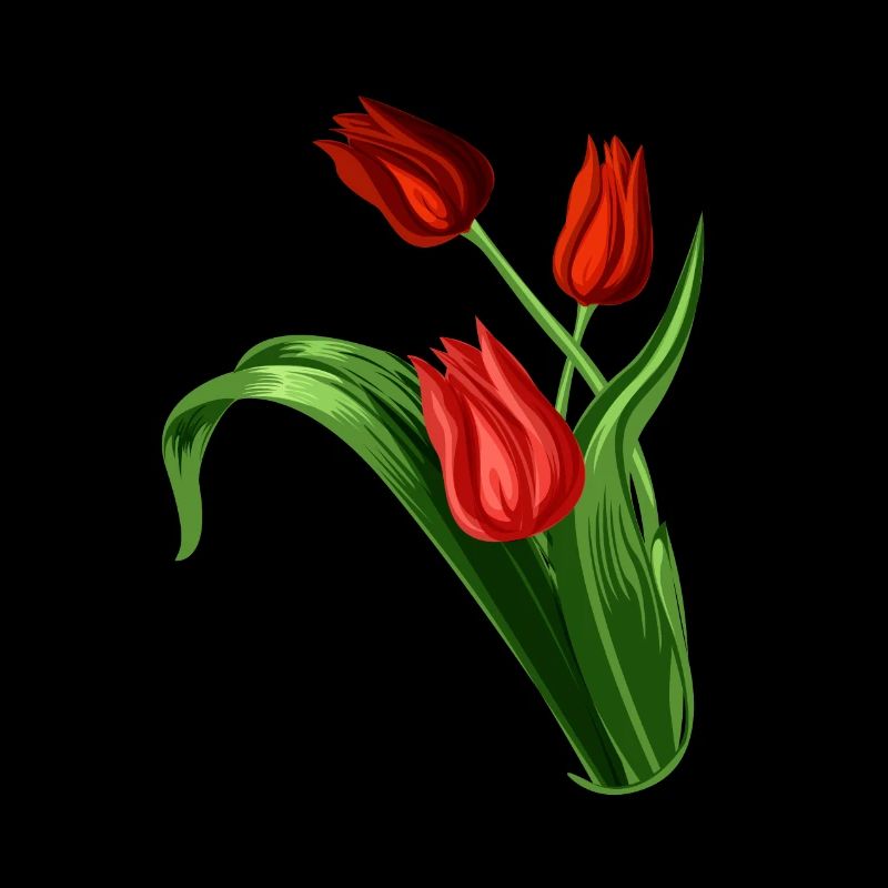 Elegant red tulips illustration