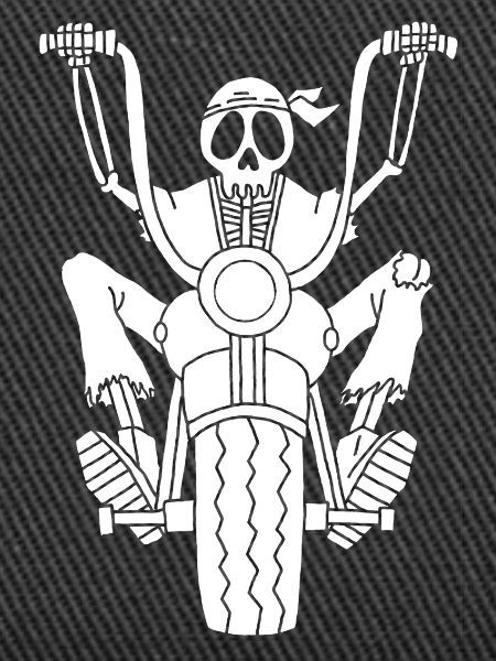Skeleton white biker