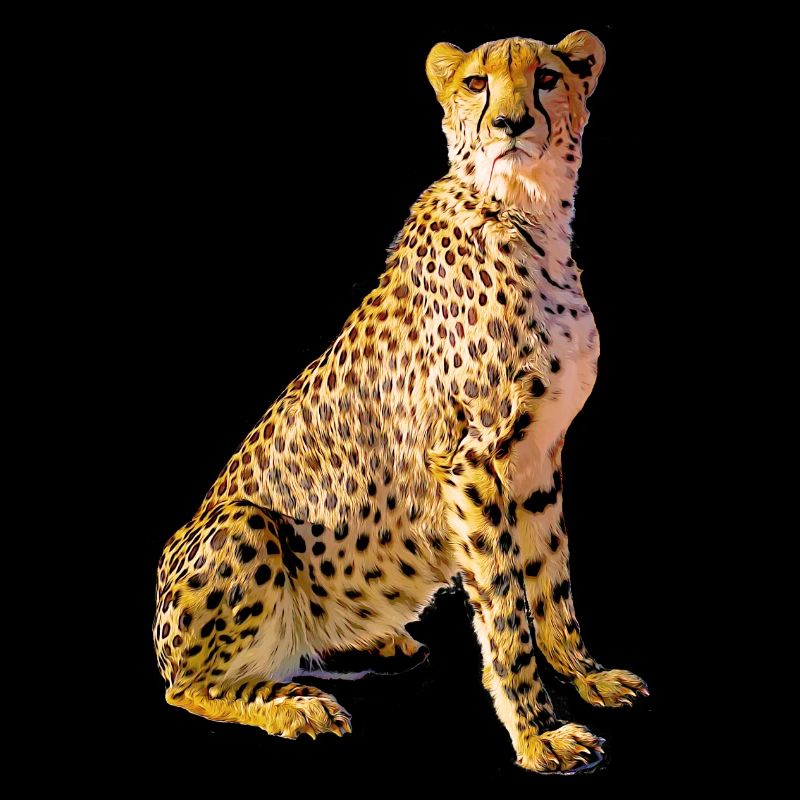 Cheetah Portrait Golden Spots