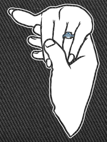 Verlobungs-Ehering-Hand