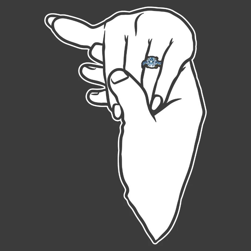 Verlobungs-Ehering-Hand