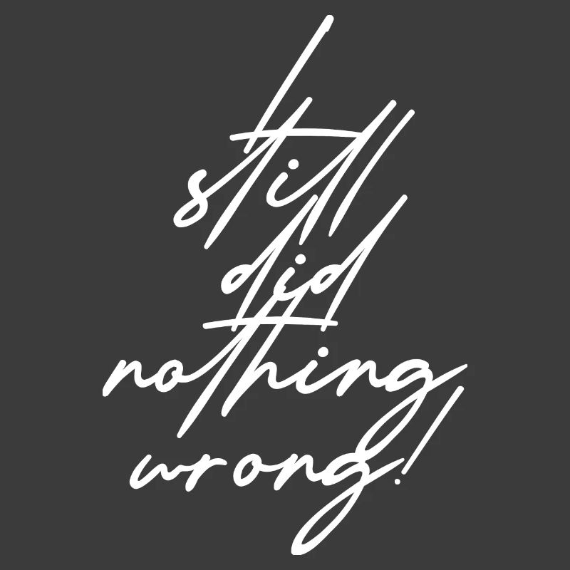 I still did nothing wrong!