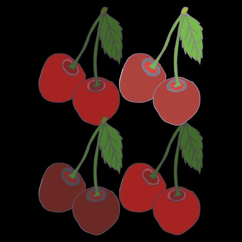 Cherries 4-fold