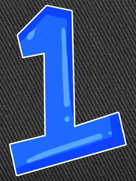 Number 1 blue