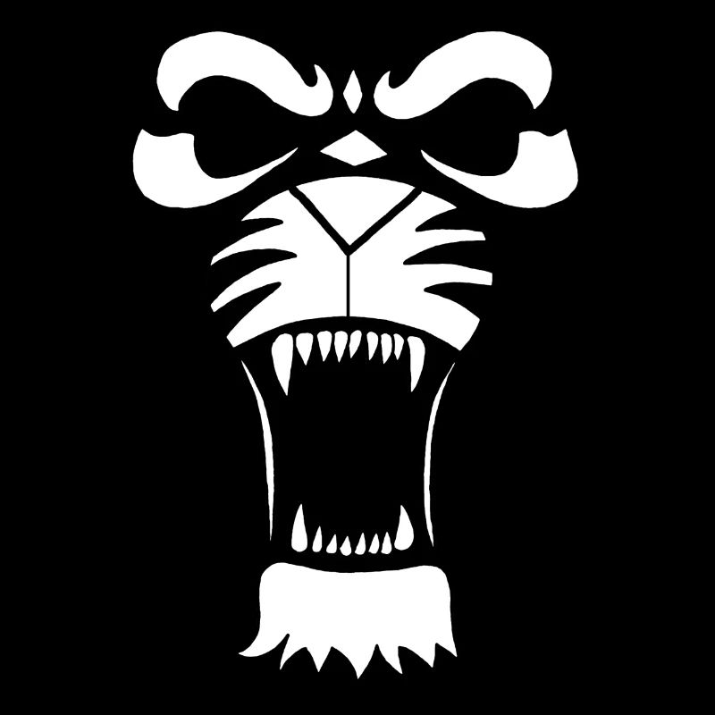 Raublöwe oder Tiger (Weiß)