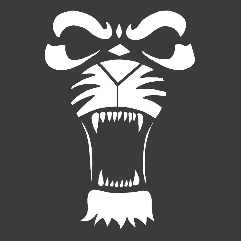 Raublöwe oder Tiger (Weiß)