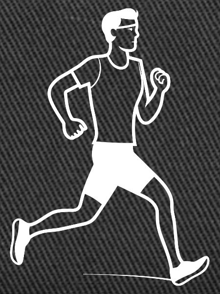 Runner boy line drawing