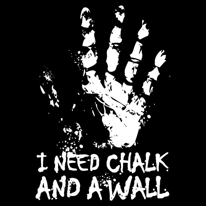 Chalk klettern boulder Hand Wand Sprüche Symbol