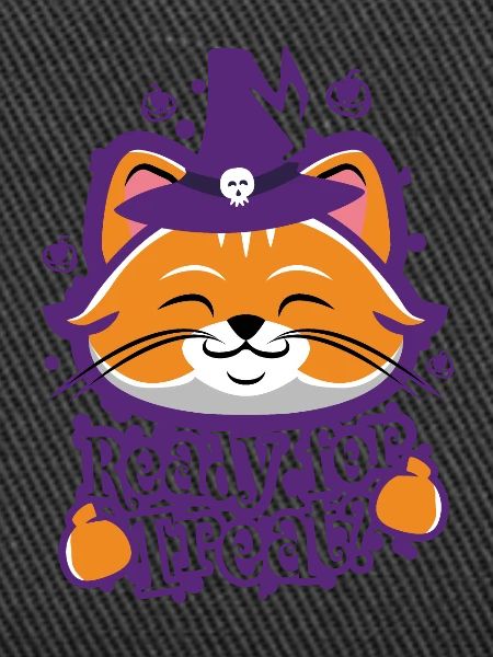 Cute Funny Halloween Kitty