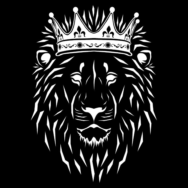 Crowned Lion – Power & Self-Confidence White