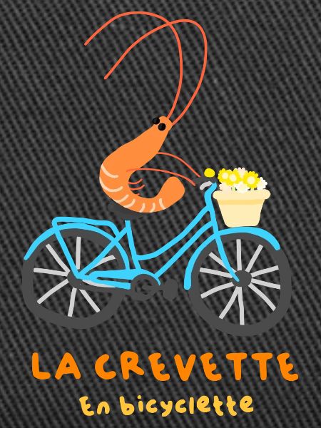 Shrimp on a bicycle