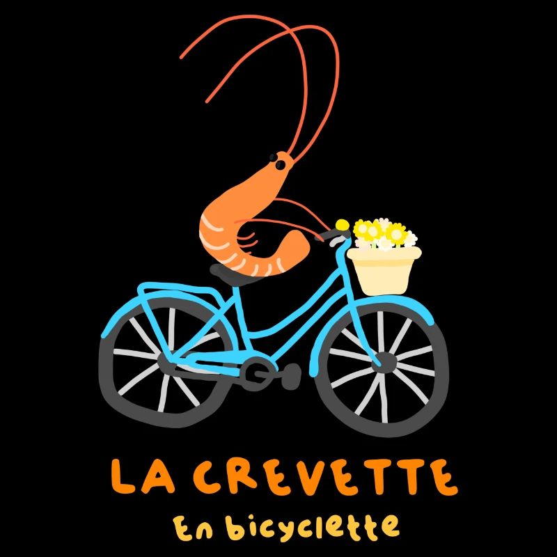 Shrimp on a bicycle