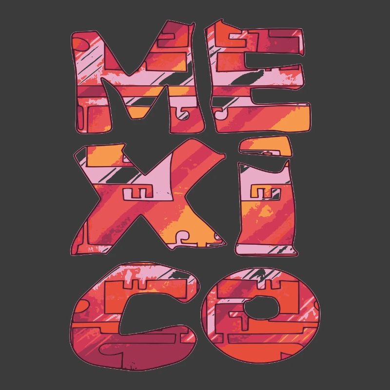 Mexico Brick Pattern Letters