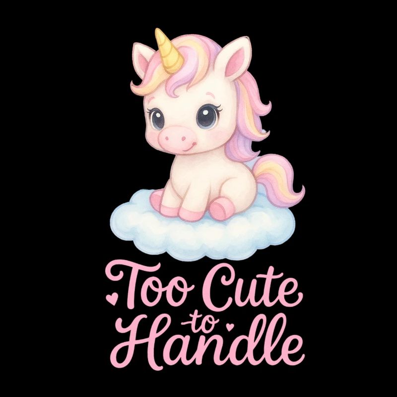 Trop mignon pour être manipulé - Bébé licorne avec nuage