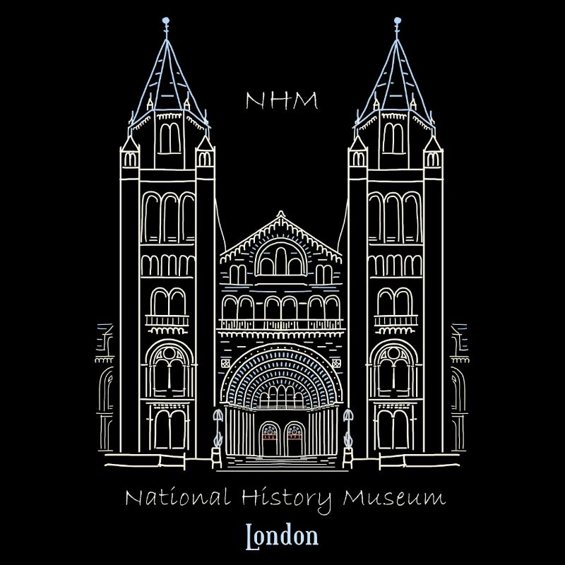 London, Naturkundemuseum NHM, Zeichnung, UK