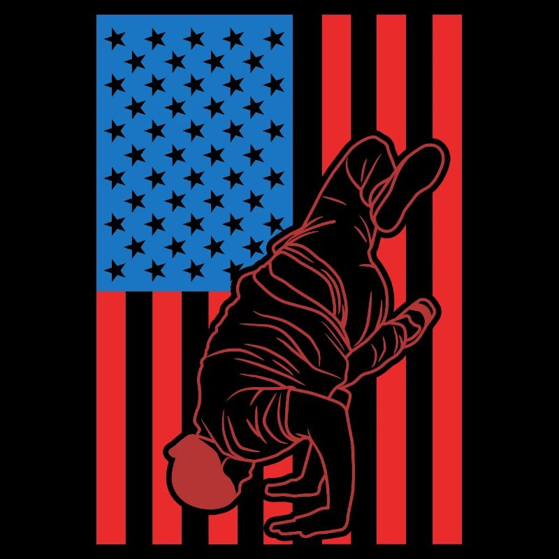 Drapeau Breakdance USA