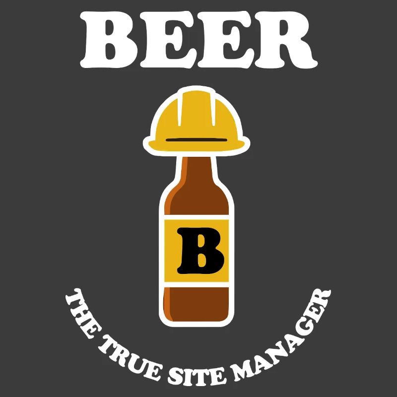 Beer bottle with construction helmet