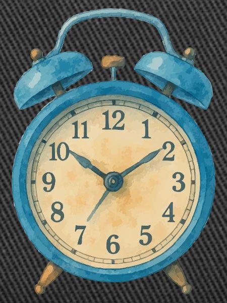 wecker uhr aquarell