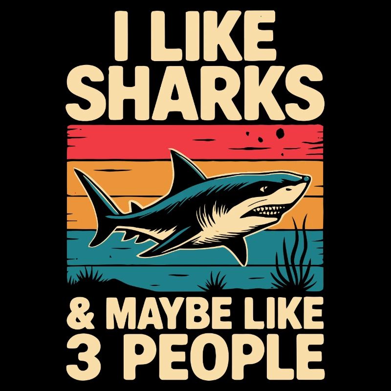 requin j’aime chemises design vintage