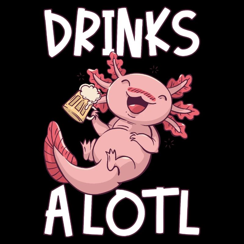 Drinks A Lotl Axolotl Drinks Beer