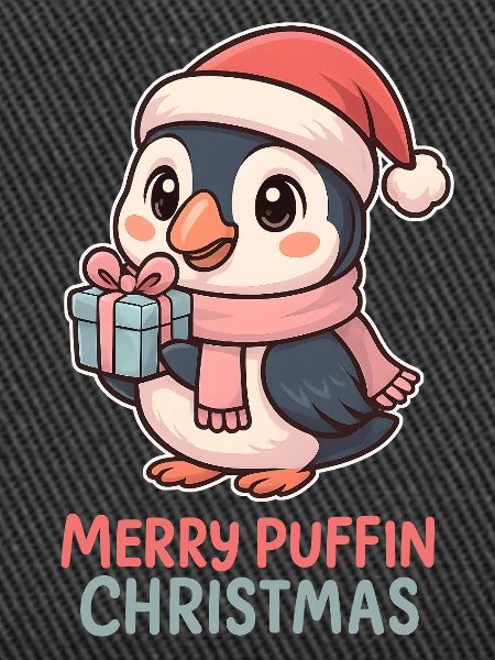Macareux Noël mignon