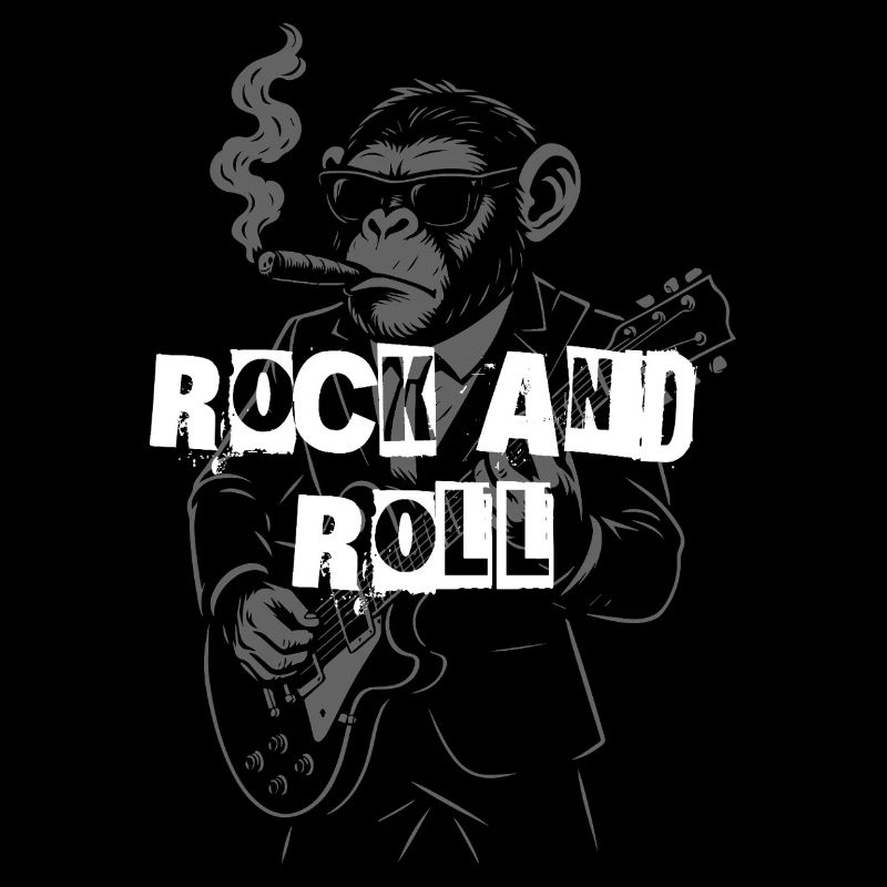 Guitariste Rock and Roll Monkey