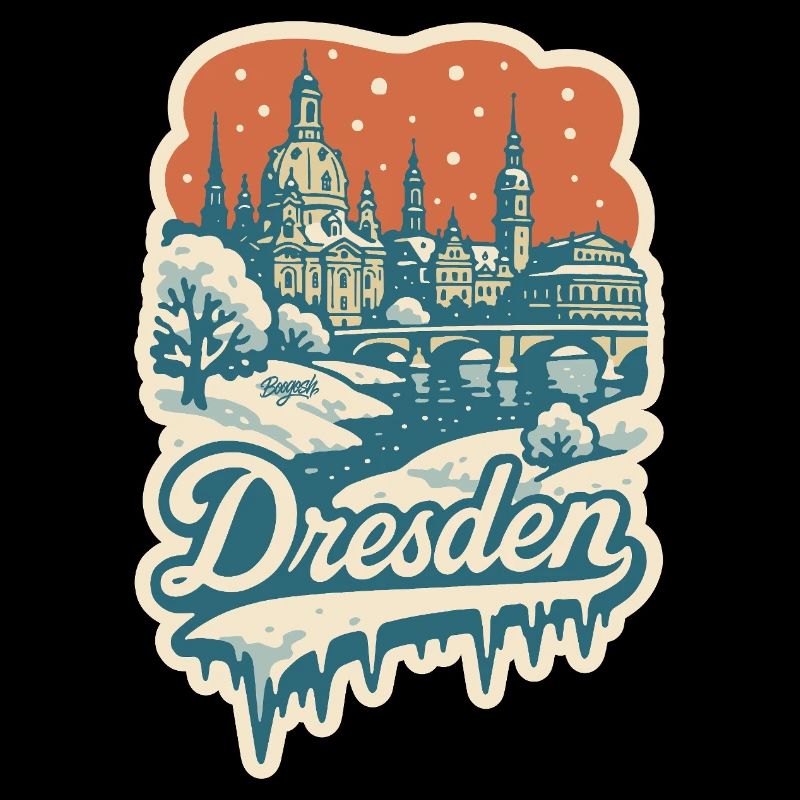 Dresde dans la magie de l’hiver enneigé