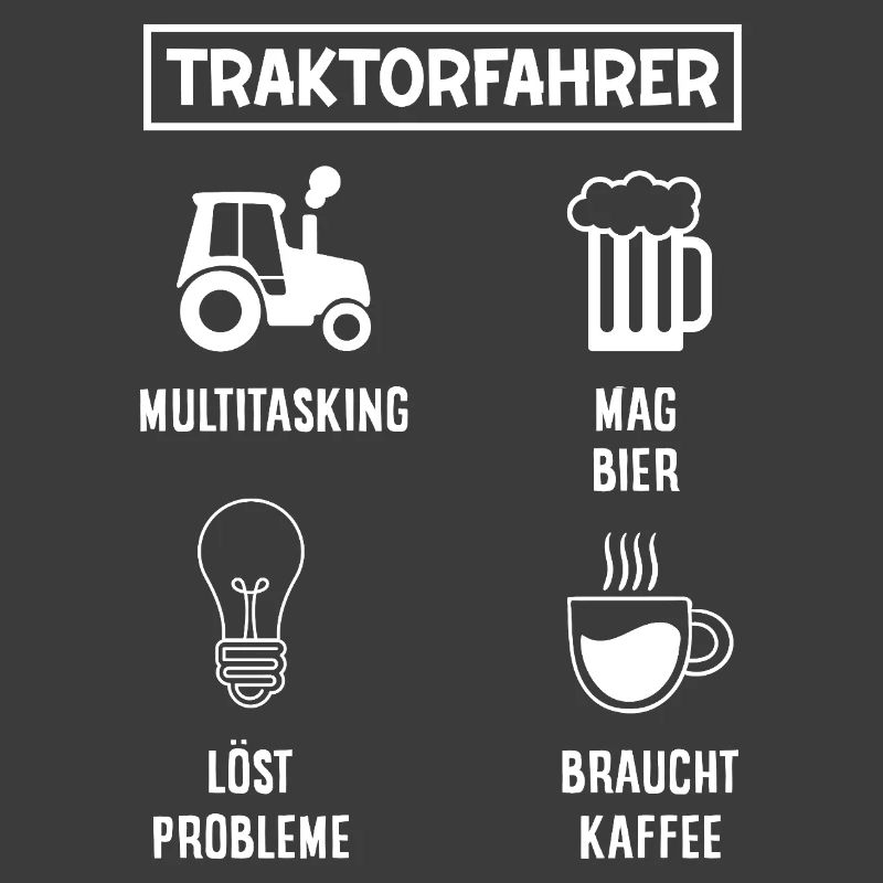Tractor Driver Coffee Beer Multitasking