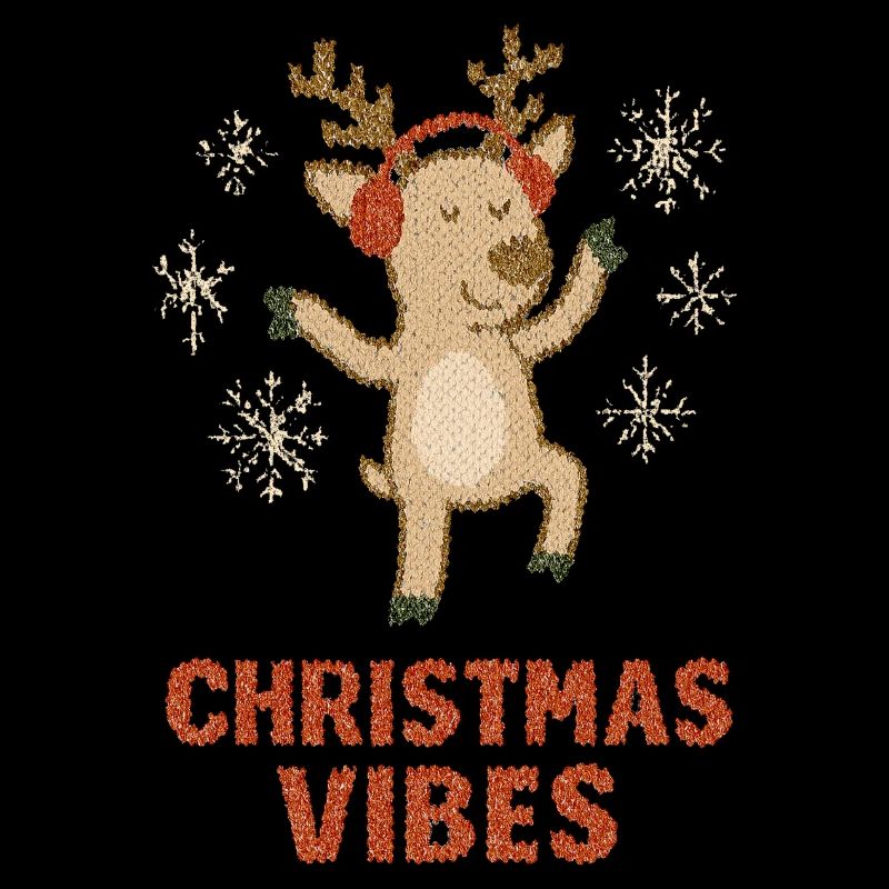 Reindeer Glitter Winter Vibrations